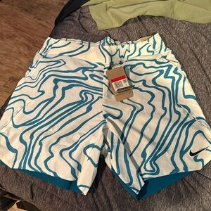 Nike Court DR6599-301 Dri-FIT Slam Melbourne Tennis Shorts Green Abyss ( L )